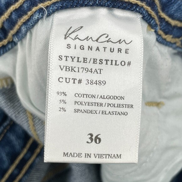 NWOT KANCAN Signature Kurvy Ultra High Rise Ankle Skinny Distressed Jeans Sz 36 - Picture 9 of 9
